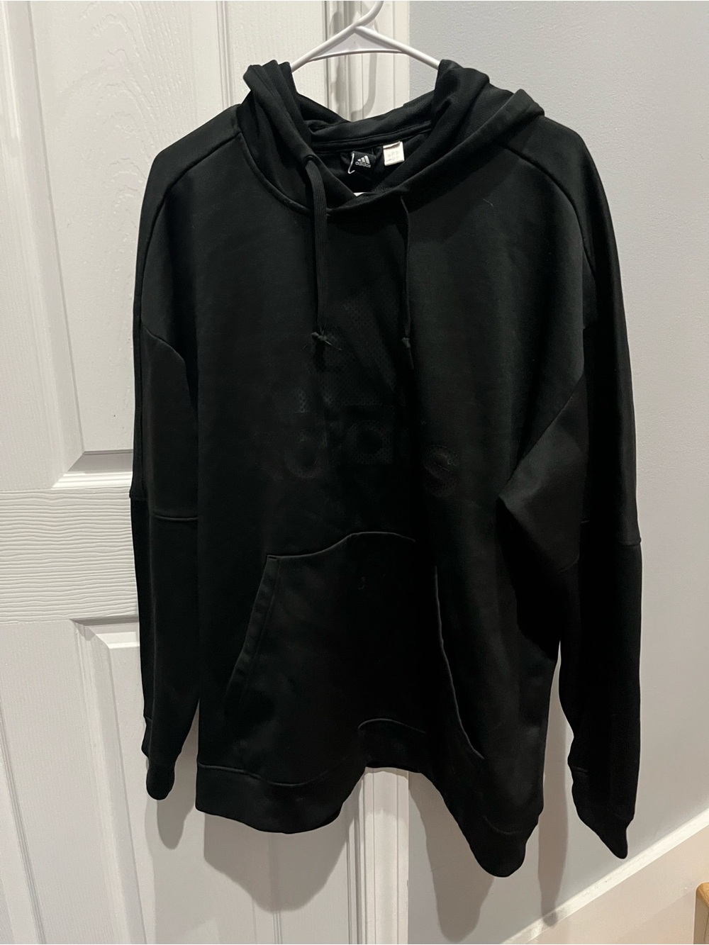 adidas Black Pullover Hoodie with Kangaroo Pocket